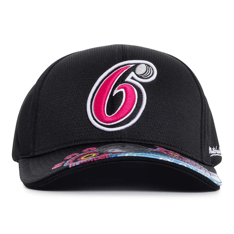 Sydney 6ers Official Indigenous Adult On Field Lo Pro Snapback Cap Cricket Big Bash League BBL By Mitchell & Ness - new