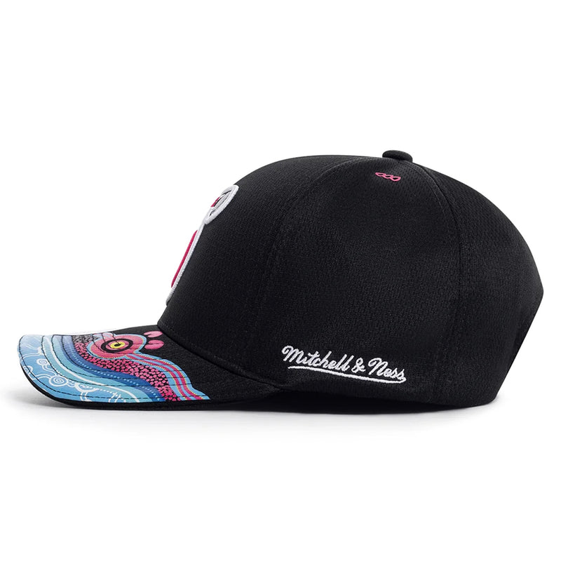 Sydney 6ers Official Indigenous Adult On Field Lo Pro Snapback Cap Cricket Big Bash League BBL By Mitchell & Ness - new