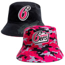 Sydney 6ers Official Adult Reversible Bucket Hat Cricket Big Bash League BBL By Mitchell & Ness - new