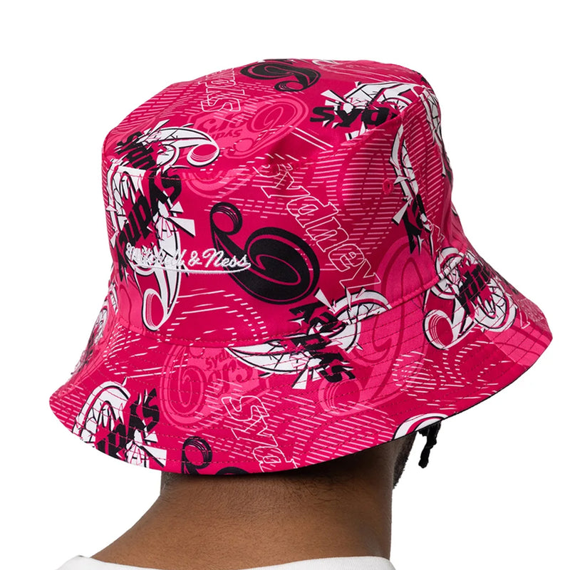 Sydney 6ers Official 2026 Adult Reversible Bucket Hat Cricket Big Bash League BBL By Mitchell & Ness