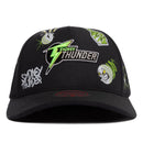 Sydney Thunder Kids Patch Pinch Panel Snapback Cap Big Bash League BBL By Mitchell & Ness - new