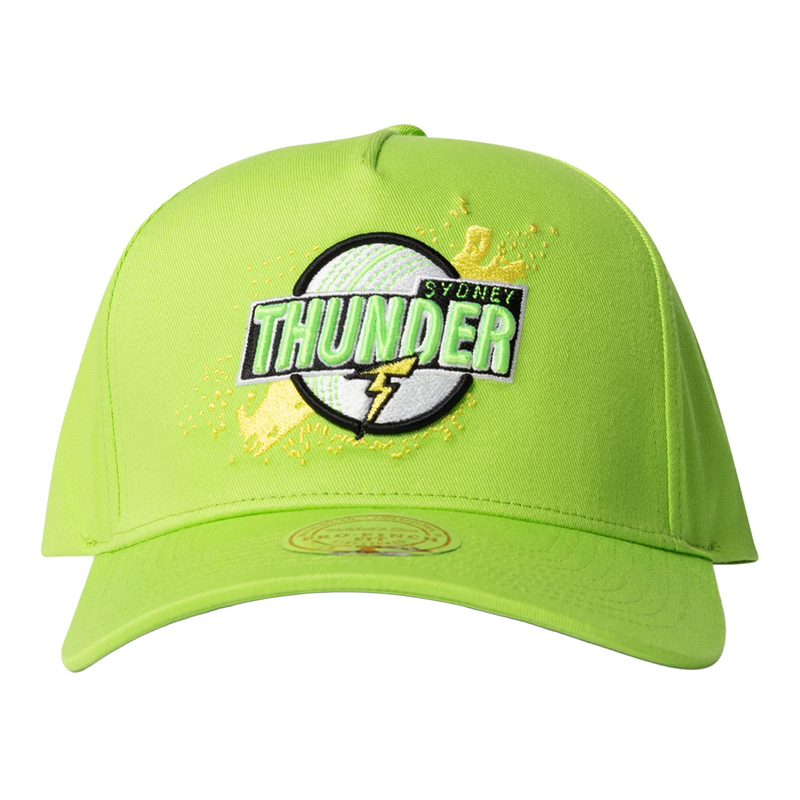 Sydney Thunder Official Adult Team Pro Patch Pinch Panel Snapback Cap Big Bash League BBL By Mitchell & Ness