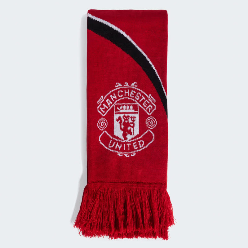 Manchester United Home Scarf Footbll Soccer Red By Adidas - new