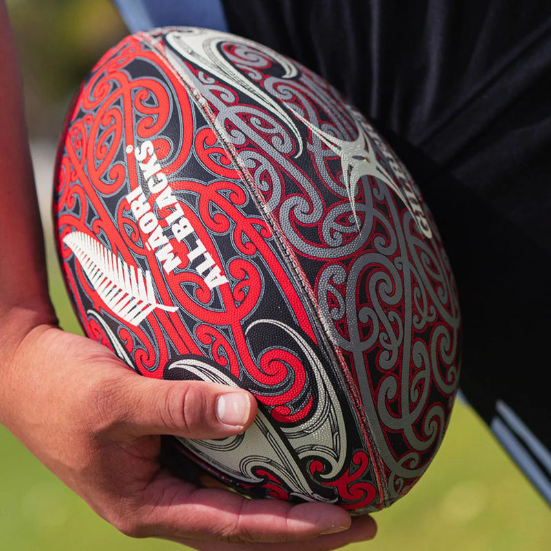 All Blacks Maori Supporter Rugby Union Ball Size 5 by Gilbert