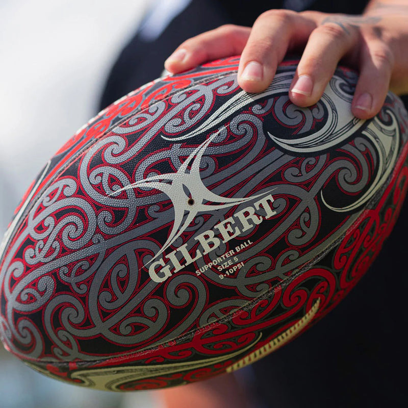 All Blacks Maori Supporter Rugby Union Ball Size 5 by Gilbert