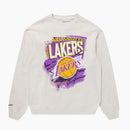 Los Angeles Lakers Abstract Logo Crew White Marle Long Sleeve Sweatshirt by Mitchell & Ness (Copy) - new