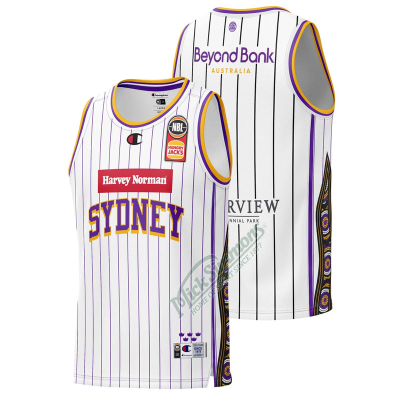 Sydney Kings 2023/24 Authentic Crew Neck Mens Away Jersey NBL Basketball by Champion - new