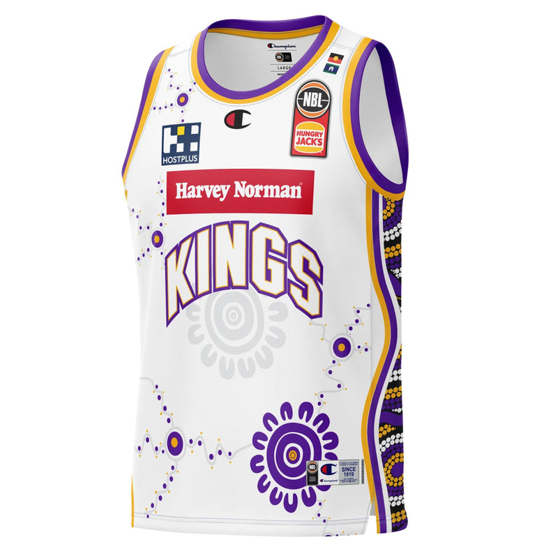 Sydney Kings 2023/24 Indigenous Round  Neck Mens Jersey NBL Basketball by Champion - new