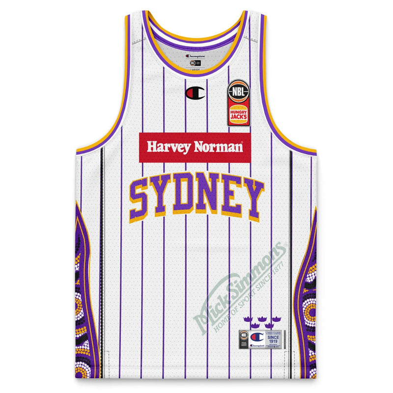 Sydney Kings 2023/24 Authentic Crew Neck Mens Away Jersey NBL Basketball by Champion - new