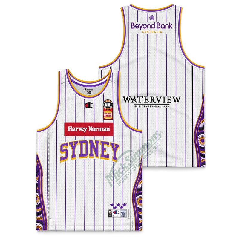 Sydney Kings 2023/24 Authentic Crew Neck Mens Away Jersey NBL Basketball by Champion - new