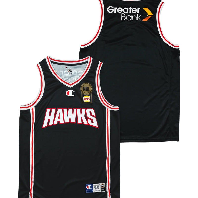 Illawarra Hawks 2025/26 Authentic V Neck Mens Primary Home Jersey NBL Basketball by Champion