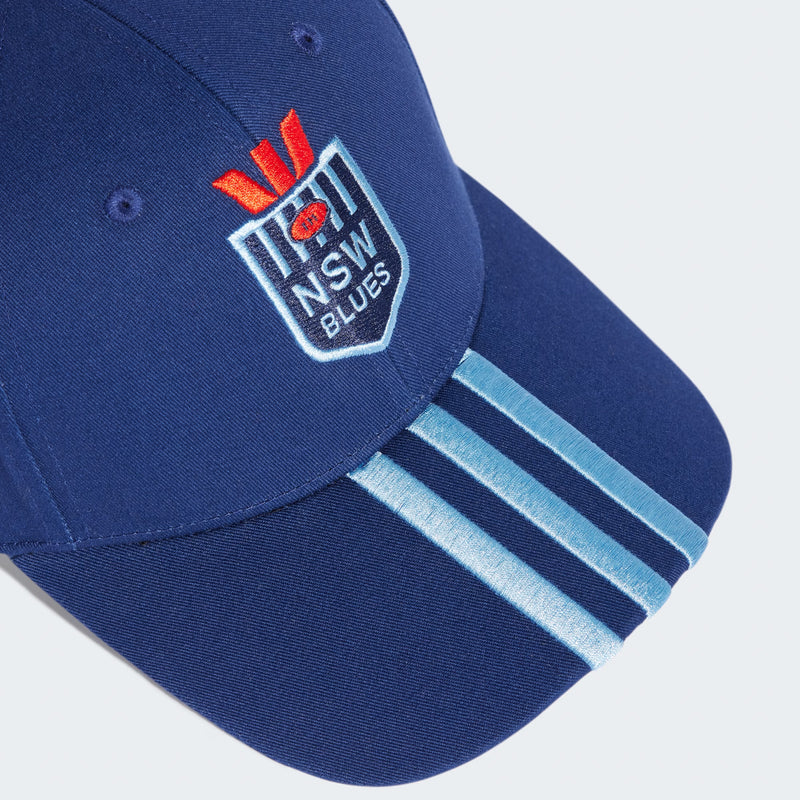 NSW Blues Adult 3-Stripes Cap State of Origin NRL Rugby League by adidas - new