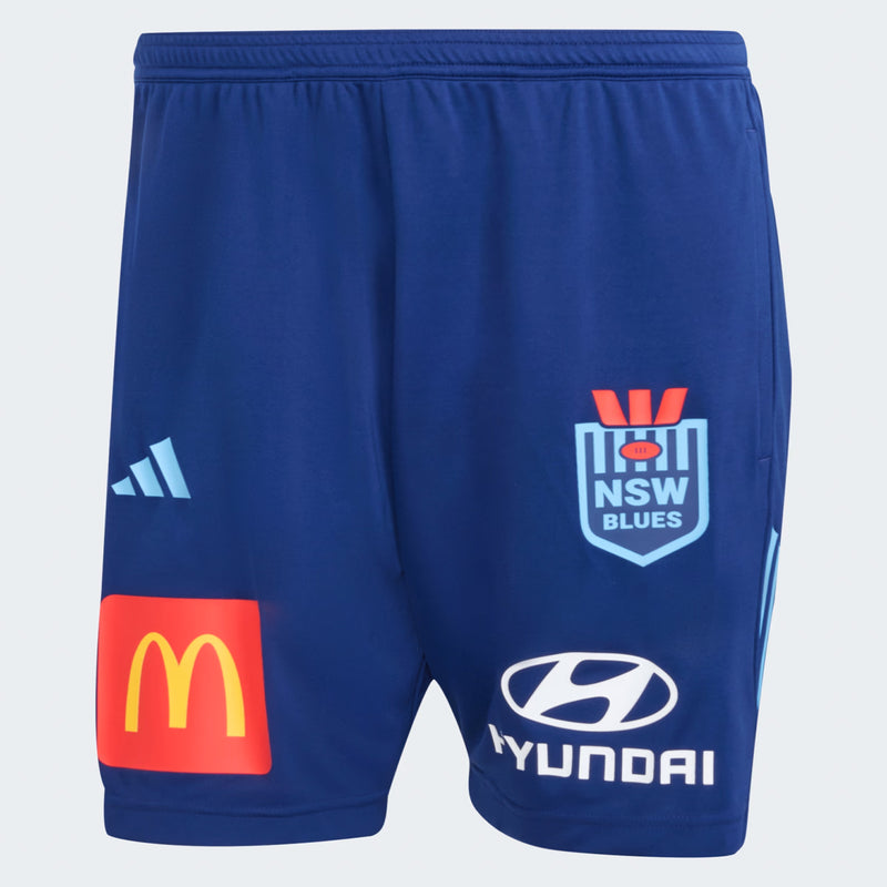 NSW Blues Men's Gym Shorts State of Origin NRL Rugby League by adidas - new