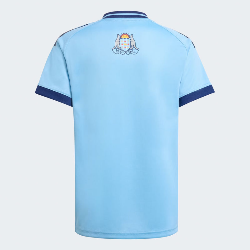 NSW Blues Kids Replica Home Jersey State of Origin NRL Rugby League by adidas - new