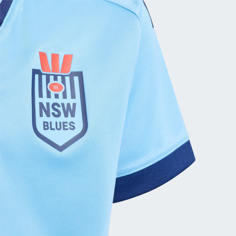 NSW Blues Kids Replica Home Jersey State of Origin NRL Rugby League by adidas - new