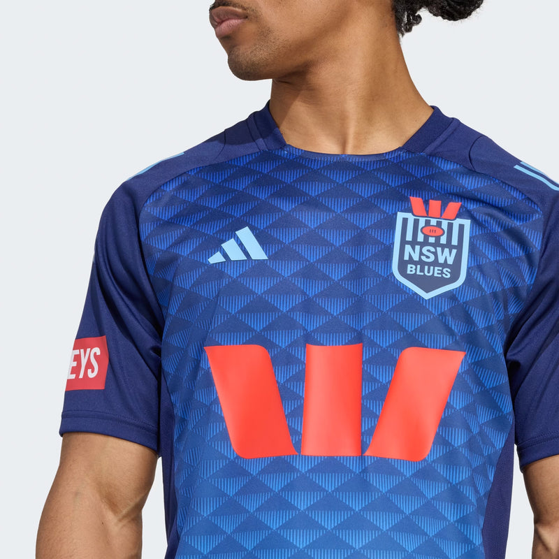 NSW Blues Adult Performance T-Shirts State of Origin NRL Rugby League by adidas - new