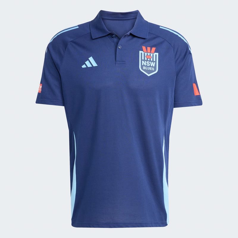 NSW Blues Adult Polo Shirt State of Origin NRL Rugby League by adidas - new