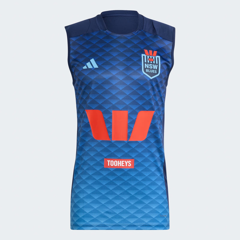 NSW Blues Mens Training Singlet State of Origin NRL Rugby League by adidas - new