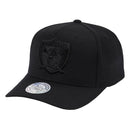 Las Vegas Raiders Evergreen Low Pro Evergreen Cap Snapback Black in Black NFL by Mitchell & Ness - new