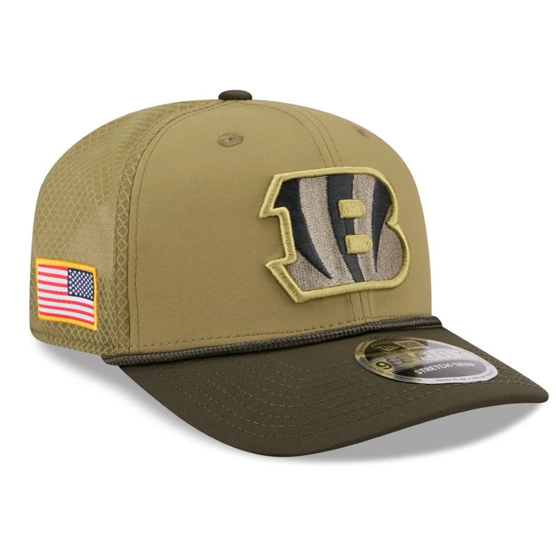 Cincinnati Bengals Official 9SEVENTY NFL Salute to Service Trucker Cap Snapback By New Era - new