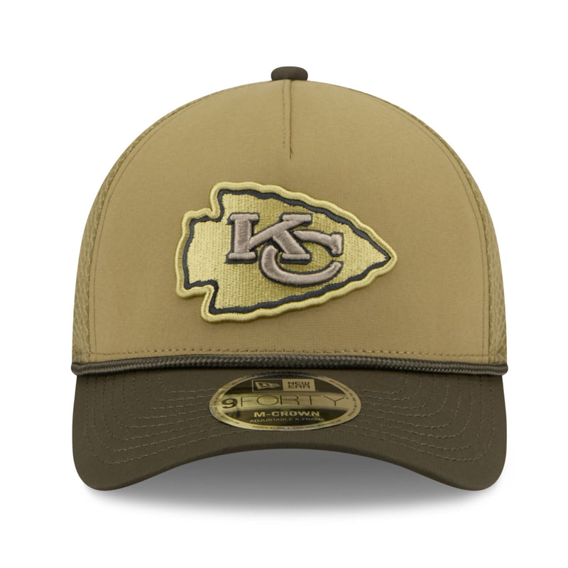 Kansas City Chiefs Official 9SEVENTY NFL Salute to Service Trucker Cap Snapback By New Era - new
