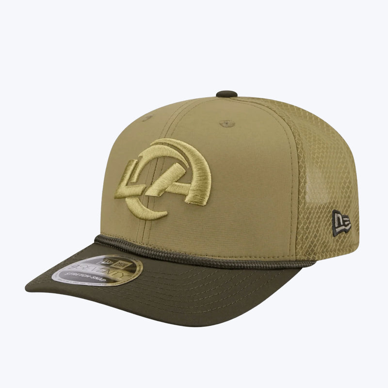 Los Angeles Rams Official 9SEVENTY NFL Salute to Service Trucker Cap Snapback By New Era - new