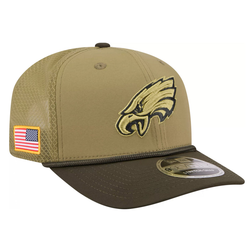 Philadelphia Eagles 9SEVENTY Salute to Service Trucker Cap Snapback By New Era - new
