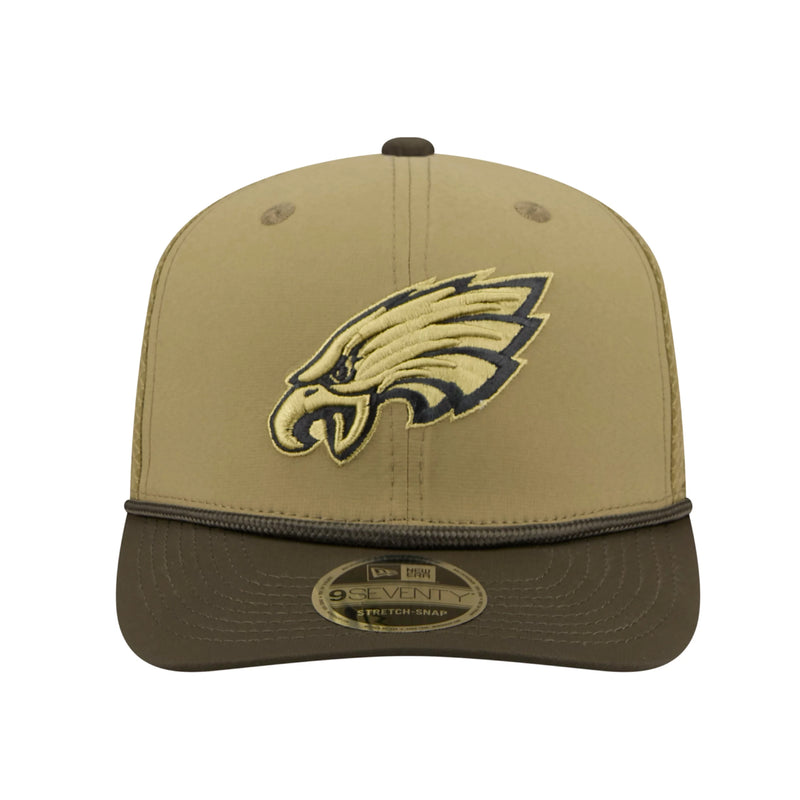 Philadelphia Eagles 9SEVENTY Salute to Service Trucker Cap Snapback By New Era - new