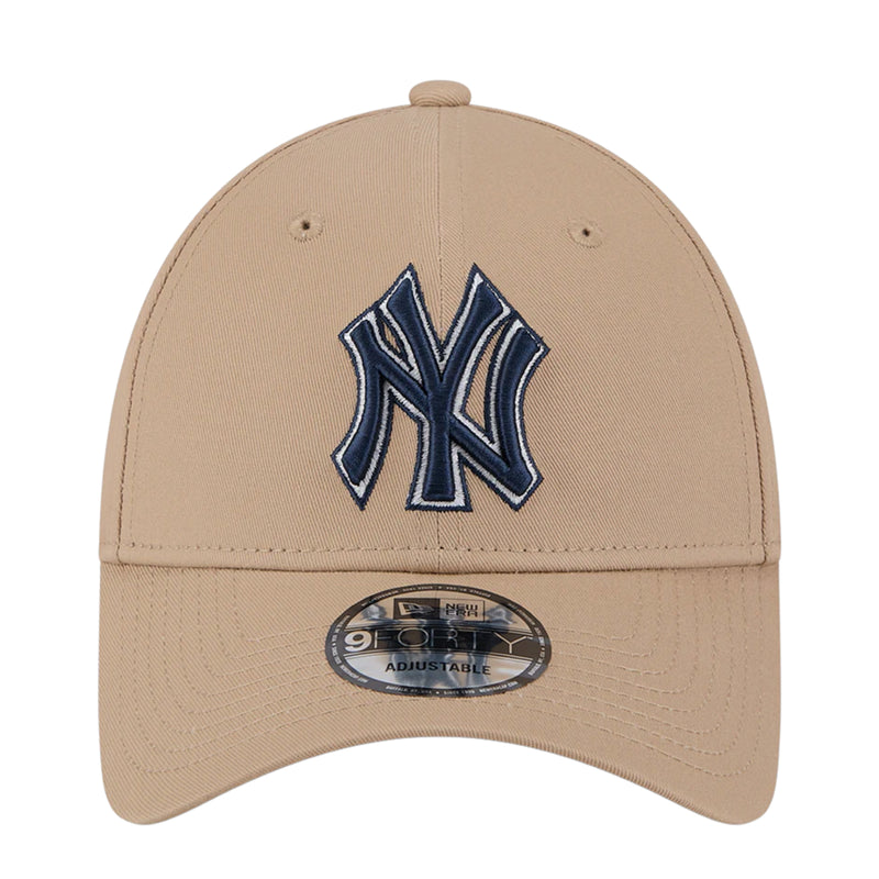 New York Yankees 9Forty Cap Adjustable MLB Camel OTC by New Era - new