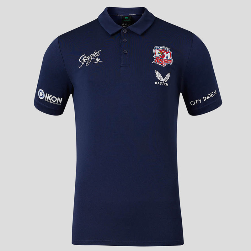 Sydney Roosters 2024 Men's Media Polo Shirt NRL Rugby League by Castore - new