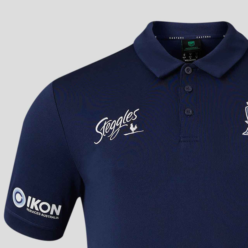 Sydney Roosters 2024 Men's Media Polo Shirt NRL Rugby League by Castore