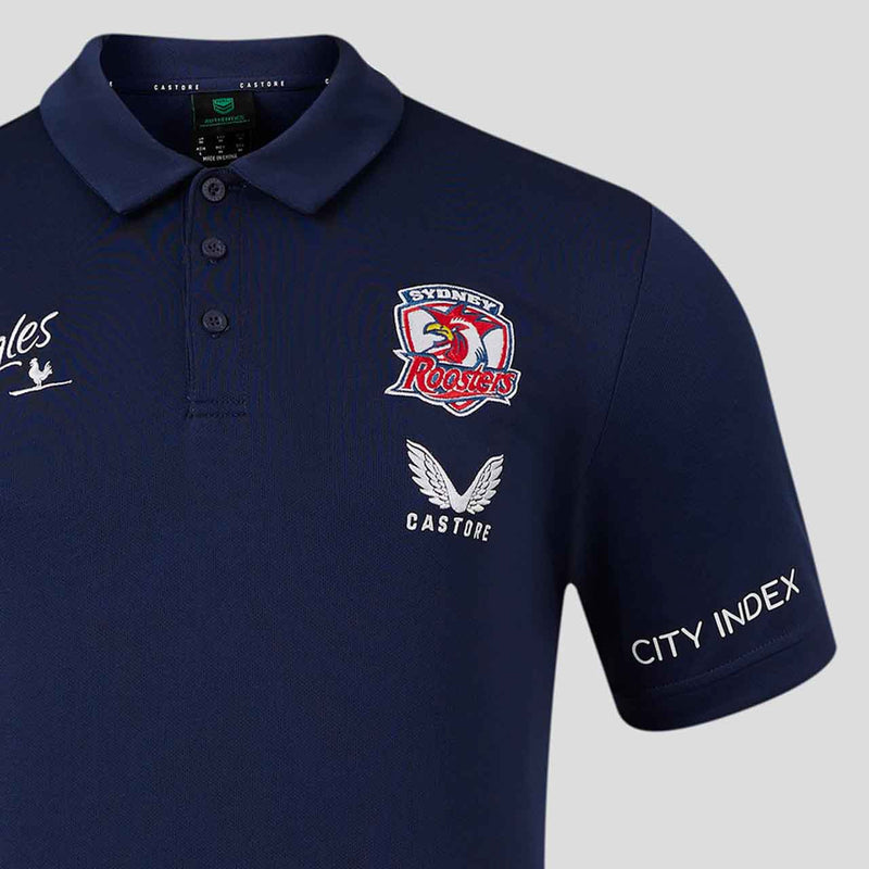 Sydney Roosters 2024 Men's Media Polo Shirt NRL Rugby League by Castore - new