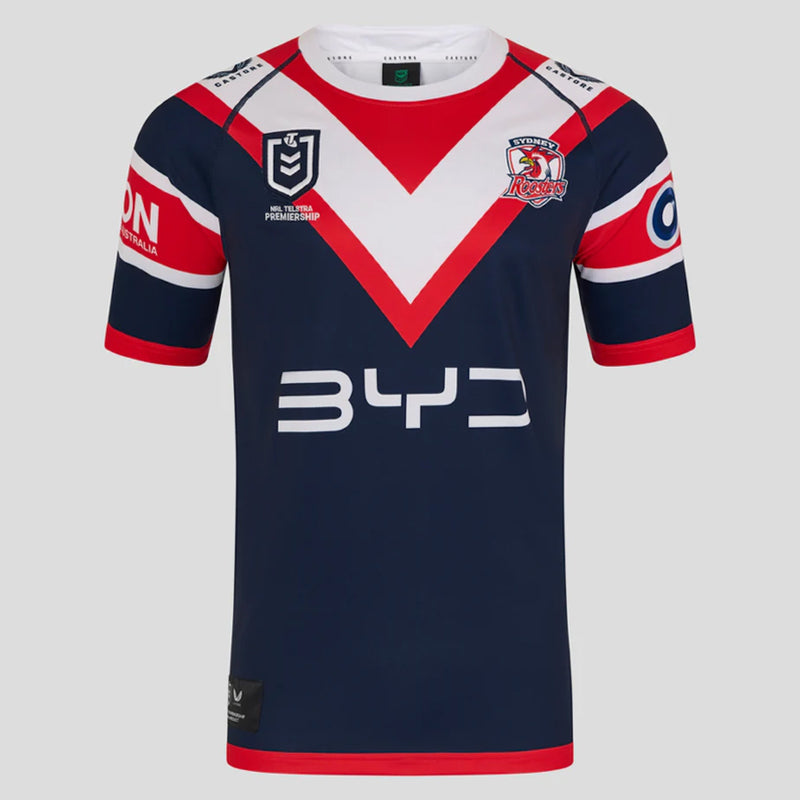 Sydney Roosters 2025 Men's Home Jersey NRL Rugby League by Castore - new