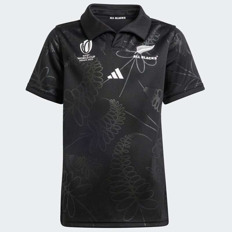 All Blacks Kid's 2023/24 Home World Cup Jersey Rugby Union by adidas - new
