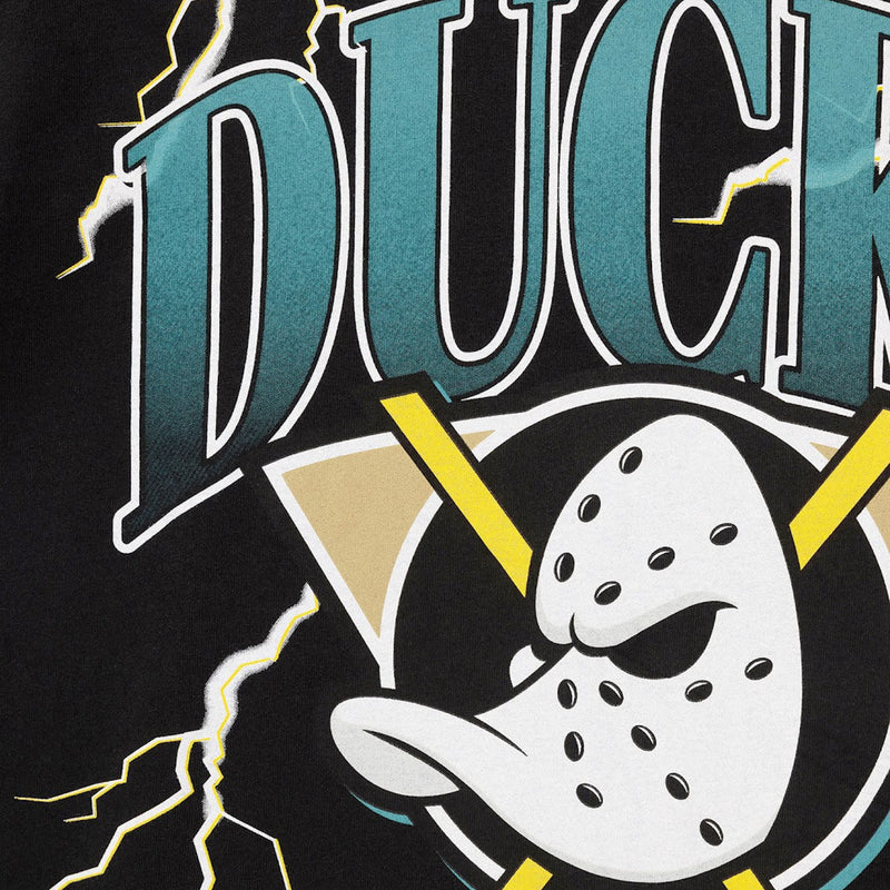 Anaheim Ducks Team Helmet Lightning Adult T-Shirt NFL by Majestic - new