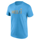Argentina Lionel Messi Adult Name Graphic T-shirt Football Soccer by Majestic - new
