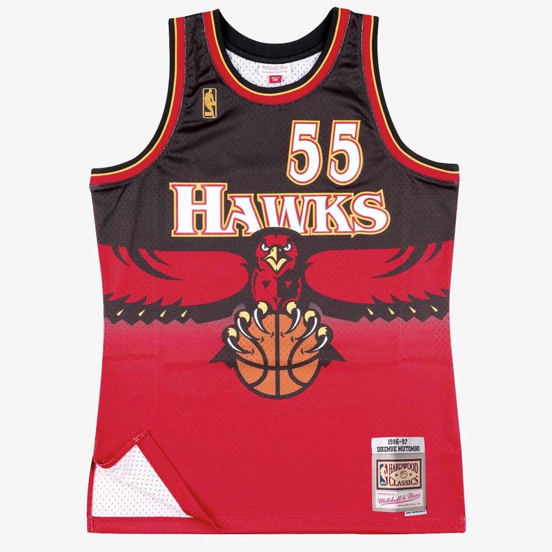 Atlanta Hawks Dikembe Mutombo 1996-97 Hardwood Classics Swingman Jersey by Mitchell & Ness - new