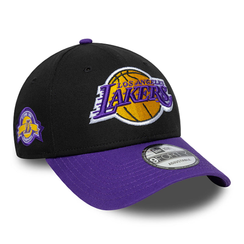 Los Angeles Lakers 9FORTY Side Patch Cap Adjustable Cloth Strap NBA by New Era