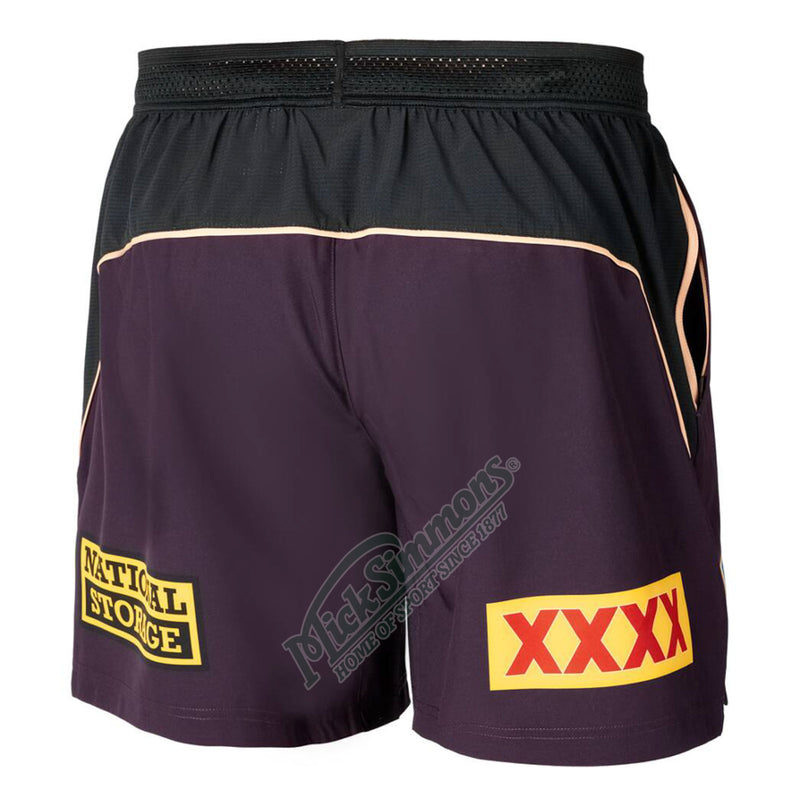 Brisbane Broncos 2024 Men's Home Training Shorts NRL Rugby League by Asics - new