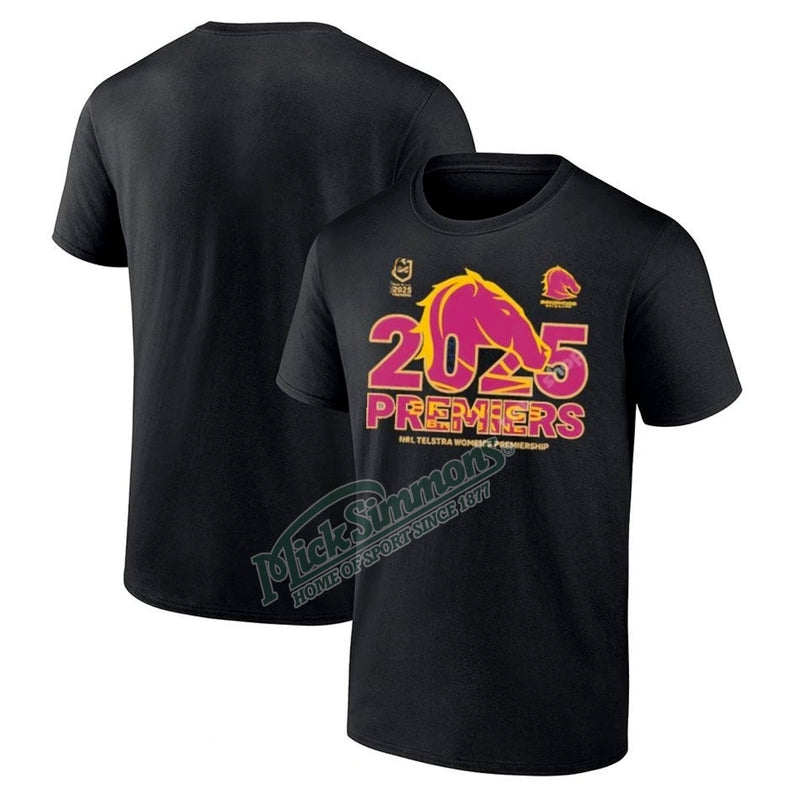 Official Brisbane BroncosNRL 2025 Kids Premiers T-Shirt by Tidwell