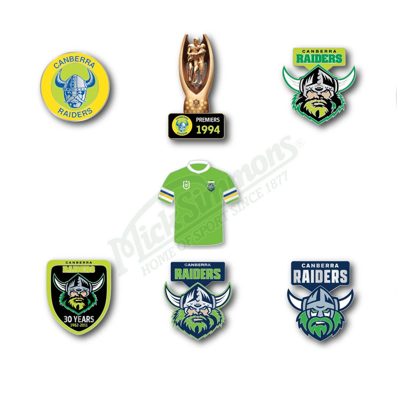 Canberra Raiders NRL Evolution Series Collection Set Team Metal Logo Pin Badge - new
