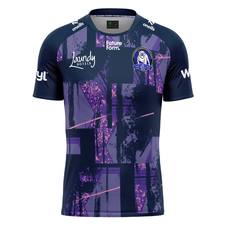Canterbury Bulldogs 2025 Men's Captains Run T-shirt NRL Rugby League by O'Neills - new