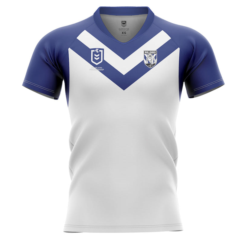 Canterbury Bulldogs Men's Home Supporter Jersey NRL Rugby League by Burley Sekem - new