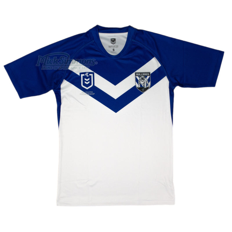 Canterbury Bulldogs Men's Home Supporter Jersey NRL Rugby League by Burley Sekem - new
