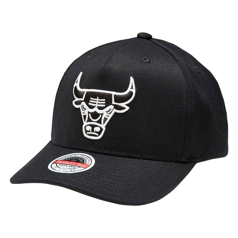 Chicago Bulls Black & White Logo Cap CLASSIC RED SERIES by Mitchell & Ness - new