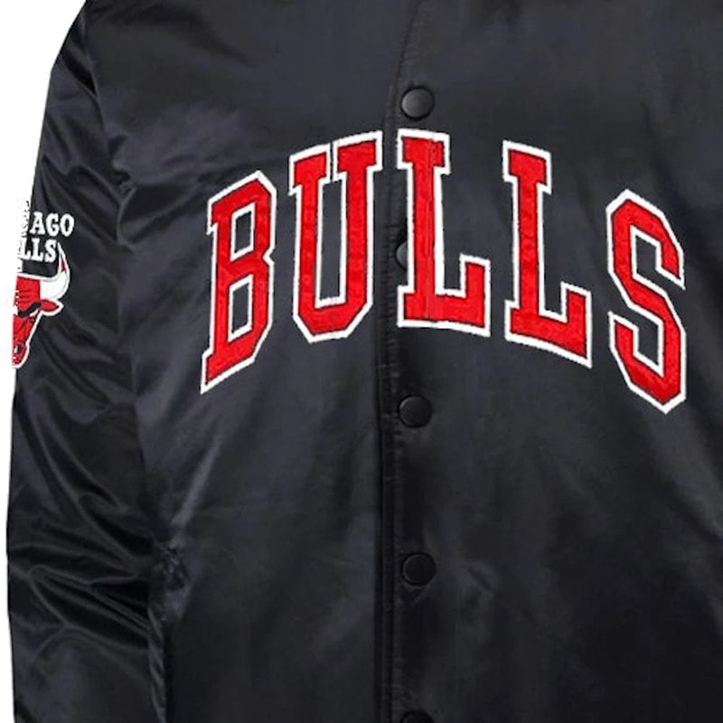 Chicago Bulls NBA Essentials Delta Nylon Bomber Jacket By Mitchell & Ness - new