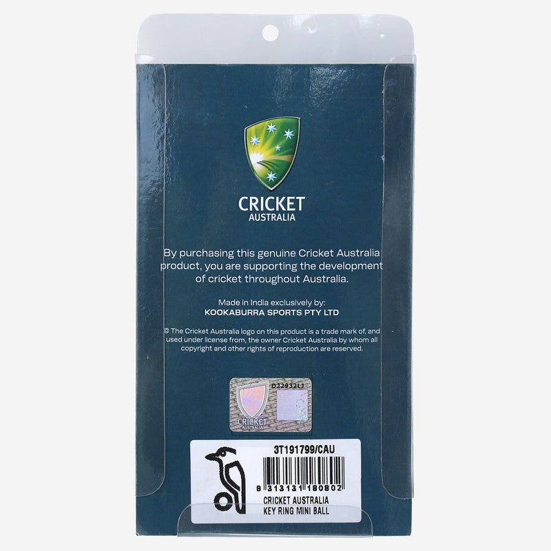 Cricket Australia Mini Cricket Ball Keyring by Kookaburra - new