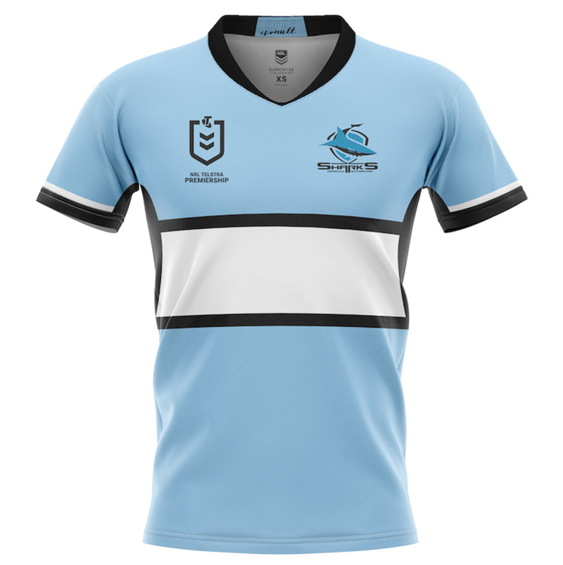 Cronulla Sharks Men's Home Supporter Jersey NRL Rugby League by Burley Sekem - new