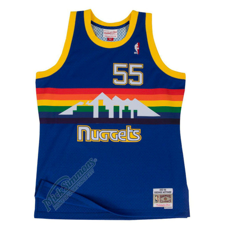 Denver Nuggets Dikembe Mutombo 1991-92 Hardwood Classics Swingman Jersey by Mitchell & Ness - new