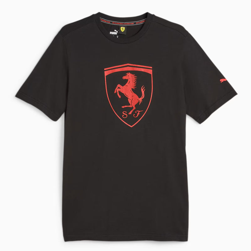 Ferrari Race Men's Tonal Big Shield T-Shirt Black by Puma - new